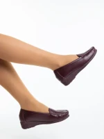 Belora gránátszinű női félcipő ökológiai bőrből