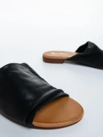 Kaina fekete női papucs ökológiai bőrből