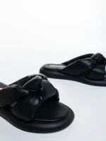 Sarada fekete női papucs ökológiai bőrből