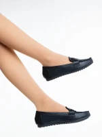 Pamena fekete női félcipő ökológiai bőrből