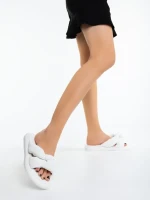 Sarada fehér női papucs ökológiai bőrből