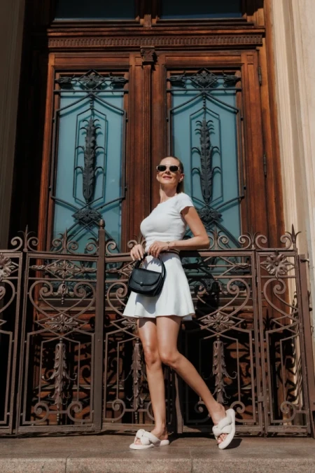 Sarada bézs női papucs ökológiai bőrből