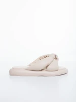 Sarada bézs női papucs ökológiai bőrből