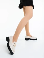 Menda világos bézs női félcipő ökológiai bőrből