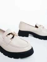 Menda világos bézs női félcipő ökológiai bőrből