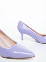 Menoza lila női magassarkú cipő lakkozott ökológiai bőrből