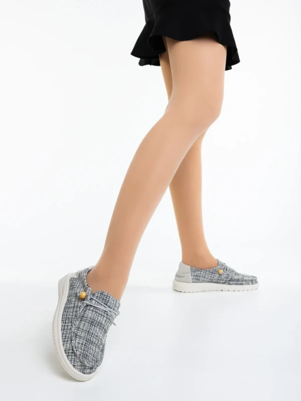 Manara fekete női alkalmi cipő textil anyagból