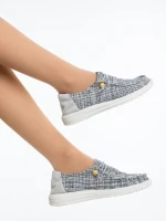 Manara fekete női alkalmi cipő textil anyagból