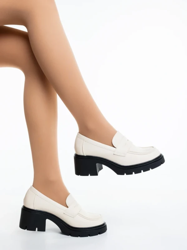 Zadal bézs női félcipő ökológiai bőrből