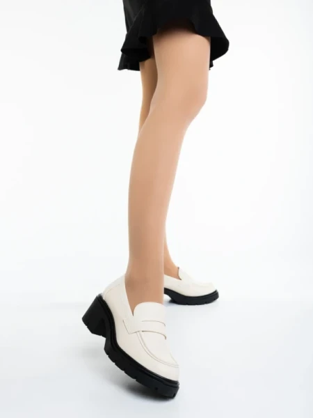 Zadal bézs női félcipő ökológiai bőrből