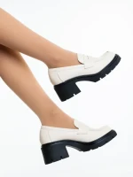 Zadal bézs női félcipő ökológiai bőrből