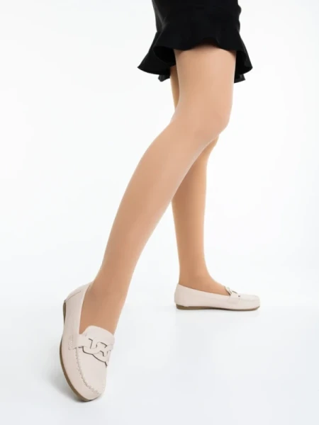 Pamena bézs női félcipő ökológiai bőrből