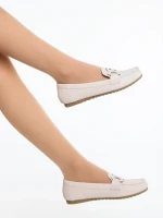 Pamena bézs női félcipő ökológiai bőrből