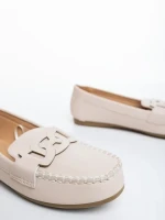 Pamena bézs női félcipő ökológiai bőrből