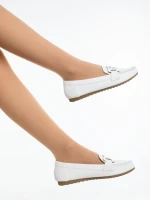 Pamena fehér női félcipő ökológiai bőrből