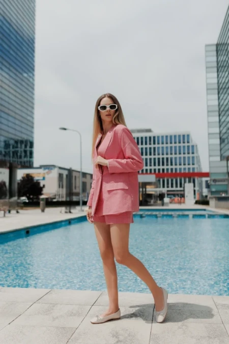 Ativa bézs női balerina lakkozott ökológiai bőrből