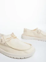 Mirada bézs női alkalmi cipő textil anyagból