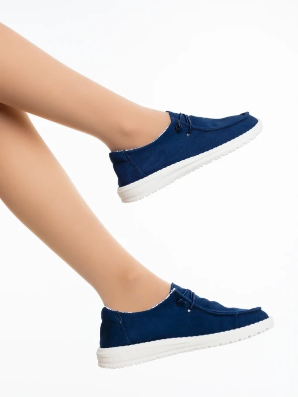 Mirada kék női alkalmi cipő textil anyagból