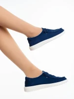 Mirada kék női alkalmi cipő textil anyagból