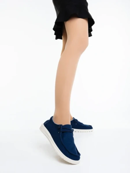 Mirada kék női alkalmi cipő textil anyagból