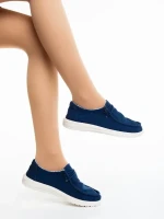 Mirada kék női alkalmi cipő textil anyagból