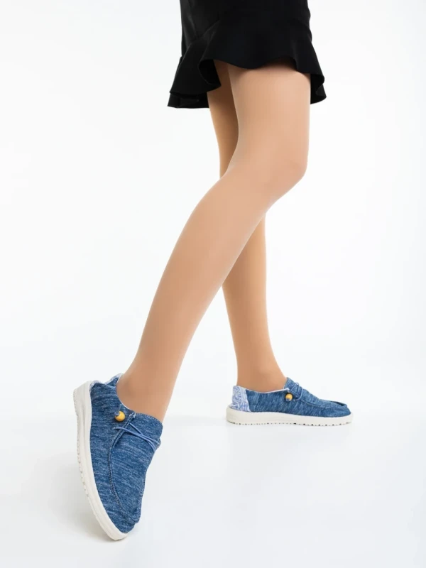 Midona kék női alkalmi cipő textil anyagból