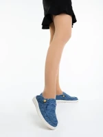 Midona kék női alkalmi cipő textil anyagból