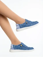 Midona kék női alkalmi cipő textil anyagból