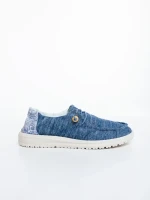 Midona kék női alkalmi cipő textil anyagból