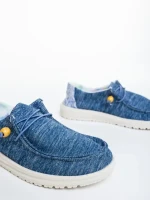 Midona kék női alkalmi cipő textil anyagból