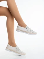 Emena bézs női félcipő ökológiai bőrből