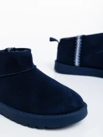 Aloani tengerészkék, női csizma, textil anyagból