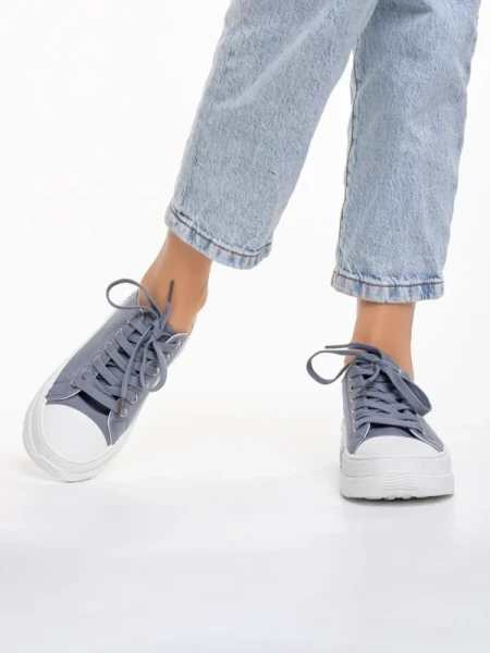 Nathana kék női tornacipő, textil anyagból készült