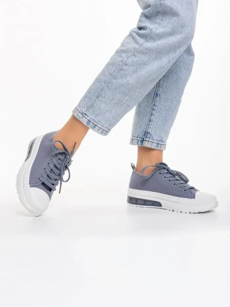 Nathana kék női tornacipő, textil anyagból készült