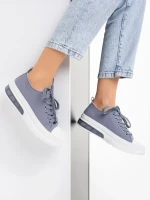 Nathana kék női tornacipő, textil anyagból készült