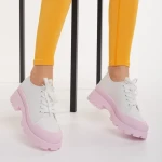 Colette fehér és rózsaszín, textil anyagból készült női tornacipő