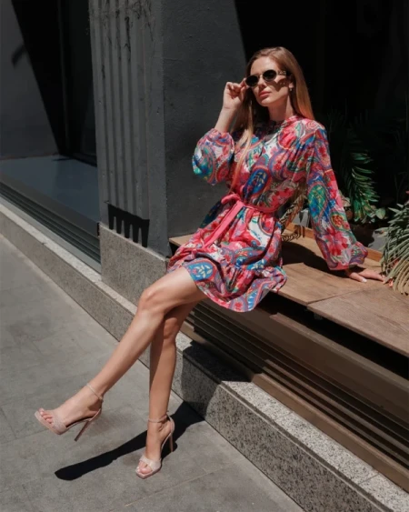 Cadara pezsgőszinű női szandál textil anygaból