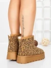 Ghete Dama din piele naturala 5W93 LEOPARD PRINT | PANTOFUL