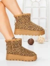 Ghete Dama din piele naturala 5W93 LEOPARD PRINT | PANTOFUL