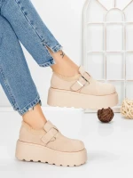 Ghete Dama cu Platforma 58WL18 BEIGE | MEI