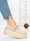 Ghete Dama cu Platforma 58WL18 BEIGE | MEI