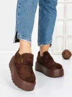 Ghete Dama cu Platforma 58WL18 BROWN | MEI