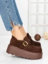 Ghete Dama cu Platforma 58WL18 BROWN | MEI