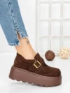 Ghete Dama cu Platforma 58WL18 BROWN | MEI