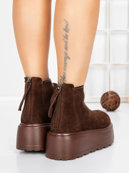 Ghete Dama cu Platforma 58WL19 BROWN | MEI