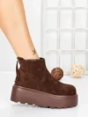 Ghete Dama cu Platforma 58WL19 BROWN | MEI