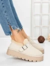 Ghete Dama din piele naturala 5W91 BEIGE | PANTOFUL