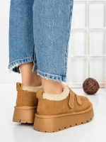 Ghete Dama din piele naturala 5W92 YELLOW | PANTOFUL