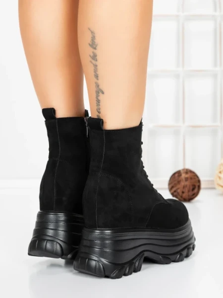 Ghete Dama cu Platforma 58WL31 BLACK | MEI