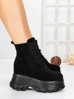 Ghete Dama cu Platforma 58WL31 BLACK | MEI